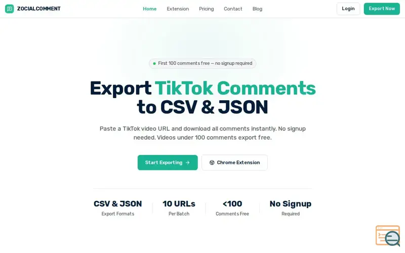 Screenshot of ZOCIALCOMMENT