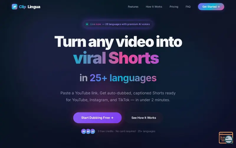 Screenshot of ClipLingua