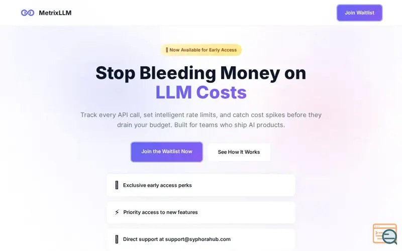 Screenshot of MetrixLLM