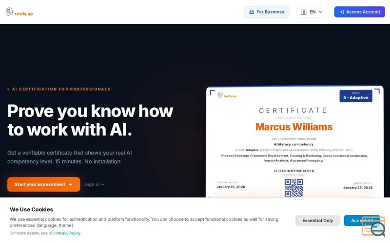 Screenshot of Testly