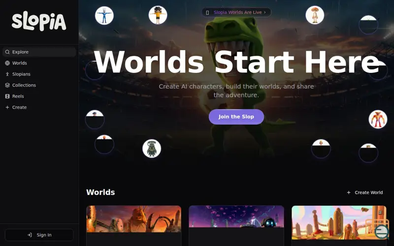 Screenshot of Slopia