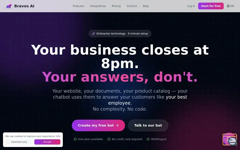 Screenshot of Bravos AI