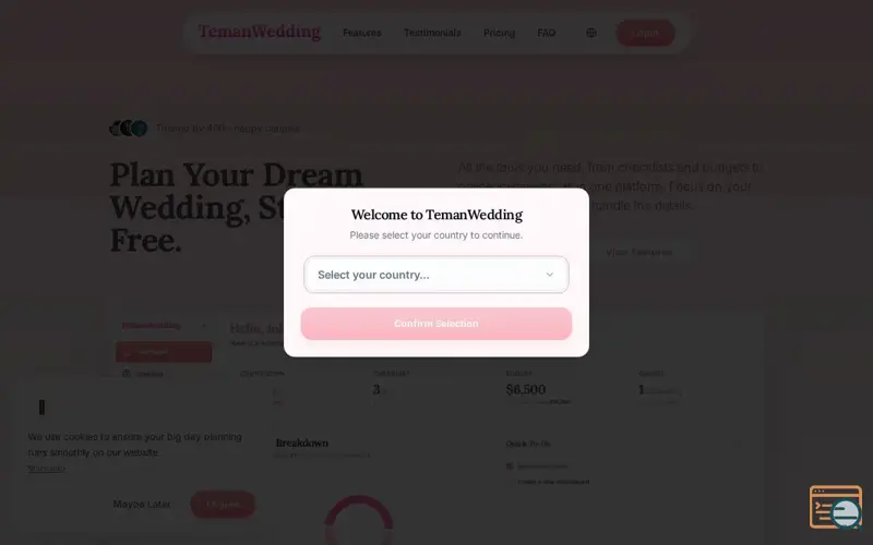 Screenshot of TemanWedding