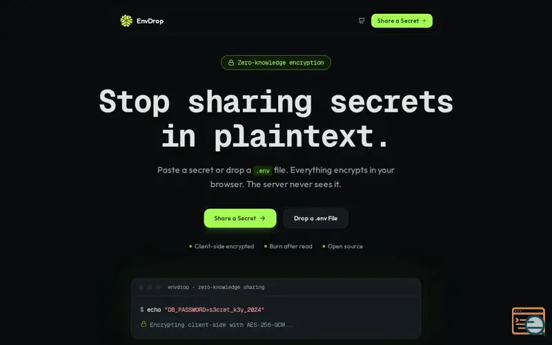 Screenshot of EnvDrop