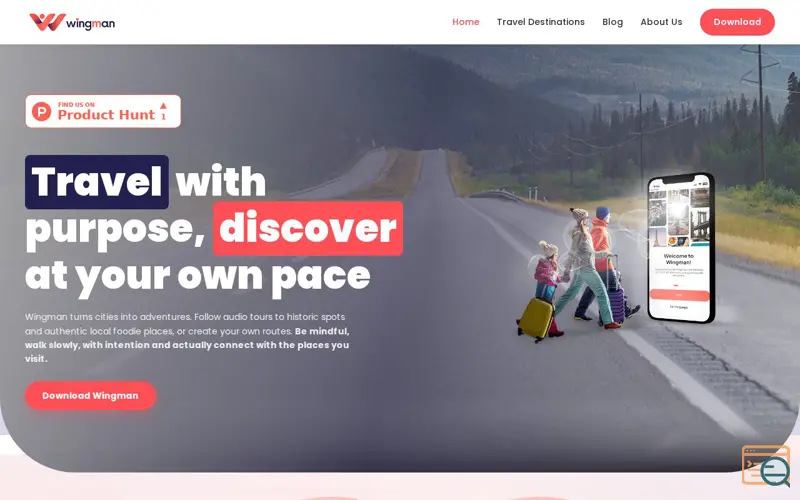 Screenshot of Wingman City Guide