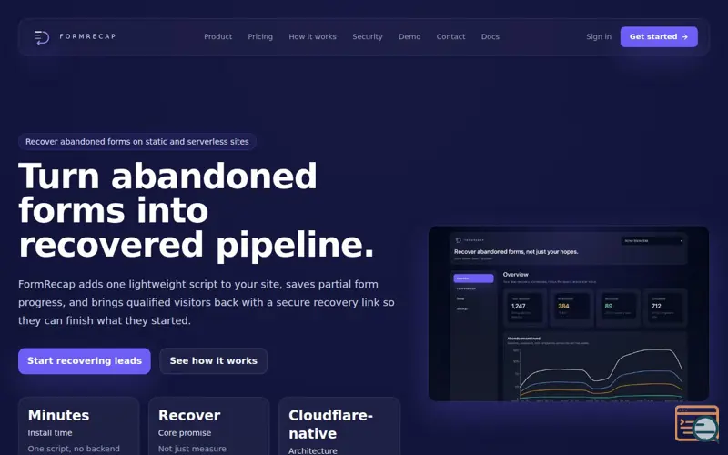 Screenshot of FormRecap