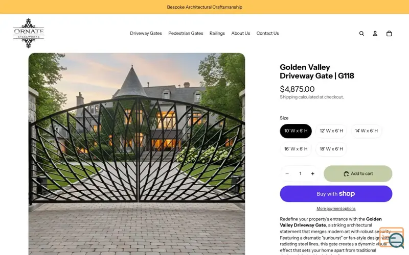 Screenshot of Ornate Steel Works