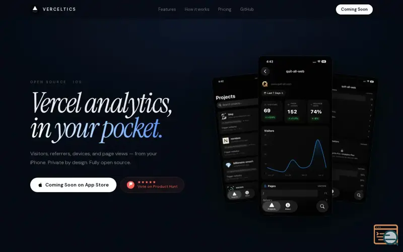 Screenshot of Verceltics