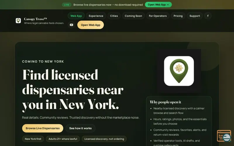 Screenshot of Canopy Trove