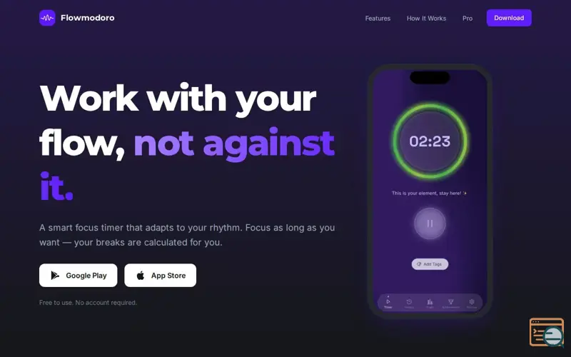 Screenshot of Flowmodoro