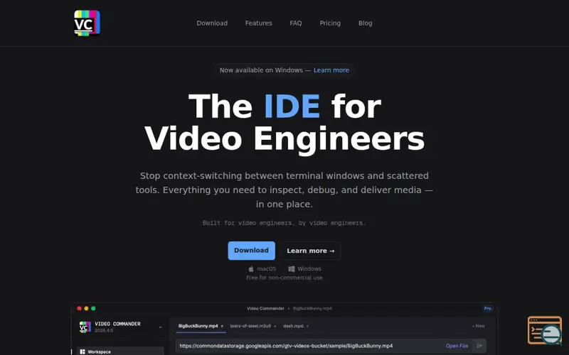 Screenshot of Video Commander