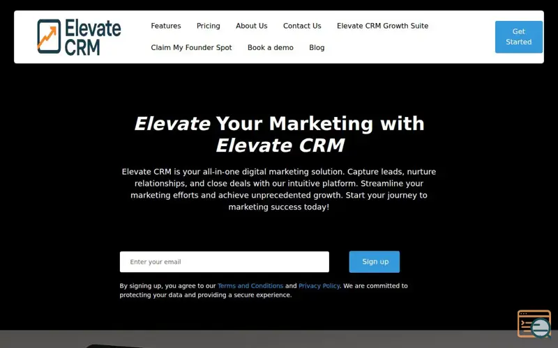 Screenshot of Elevate CRM