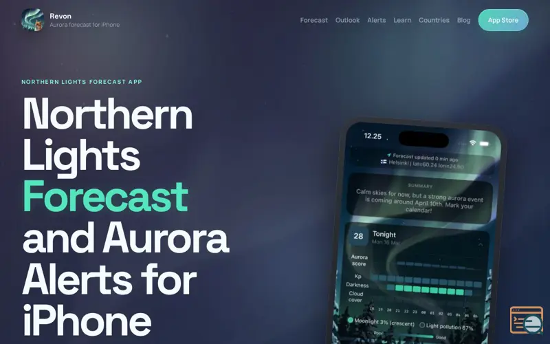 Screenshot of Revon - Aurora Forecasts and Alerts