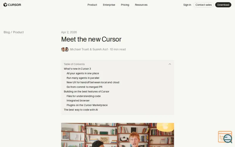 Screenshot of Cursor 3
