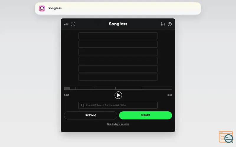 Screenshot of Songless