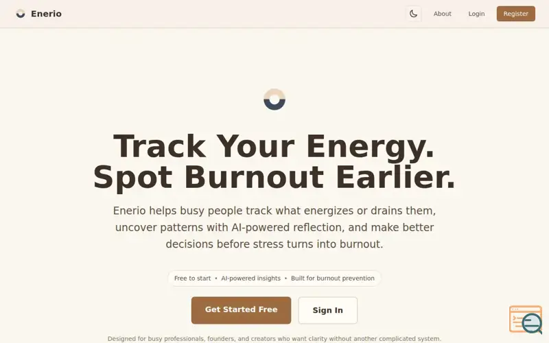 Screenshot of Enerio
