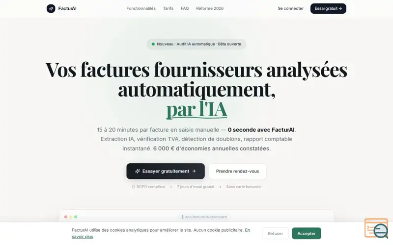 Screenshot of FacturAI