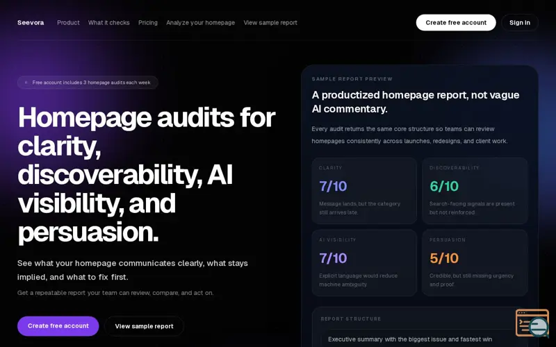 Screenshot of Seevora