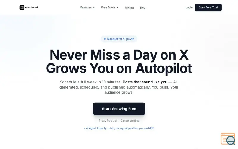 Screenshot of OpenTweet