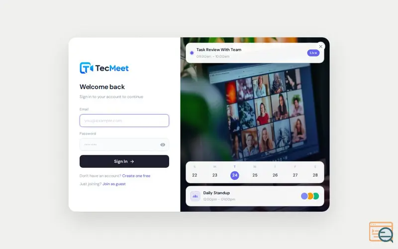 Screenshot of TecMeet