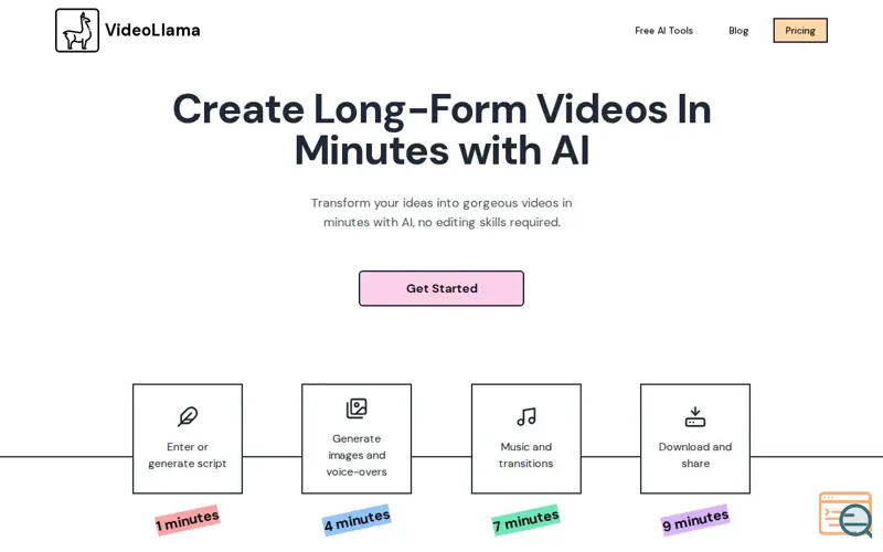 Screenshot of VideoLlama