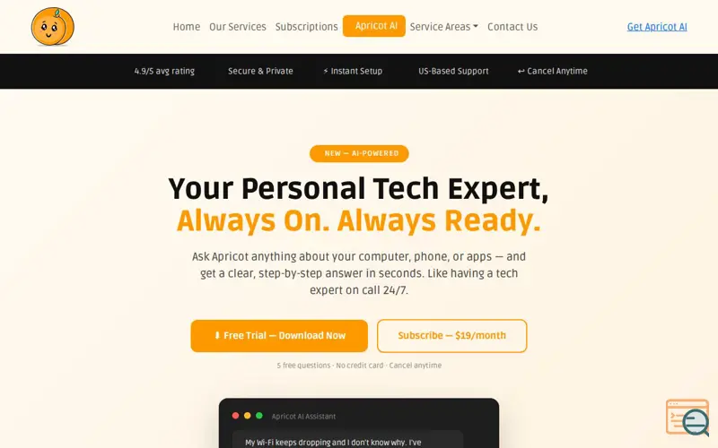 Screenshot of Apricot AI