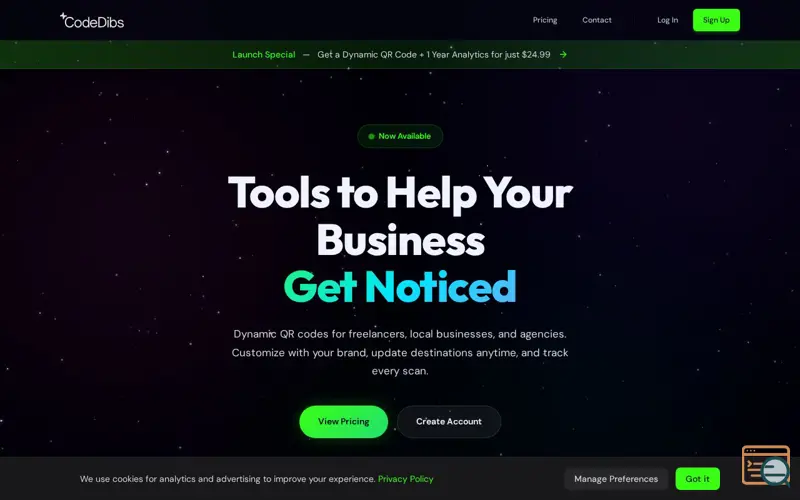 Screenshot of CodeDibs