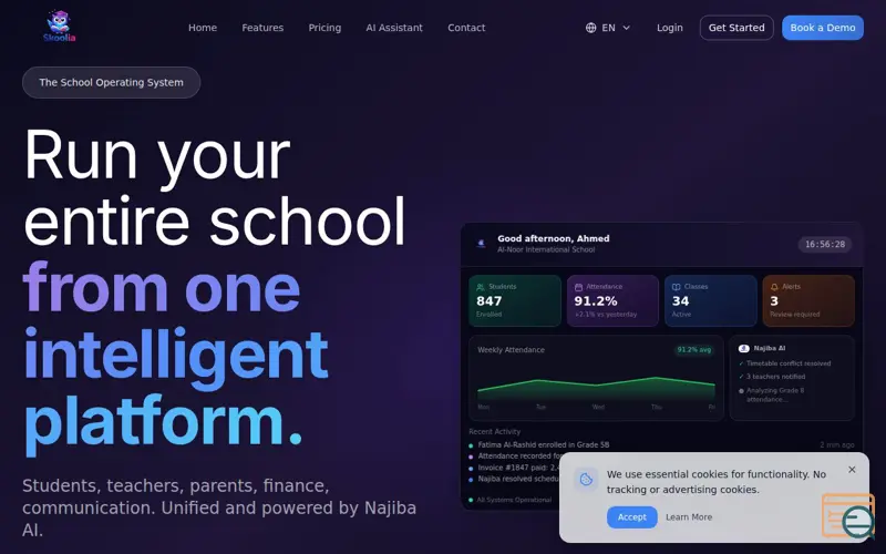 Screenshot of Skoolia