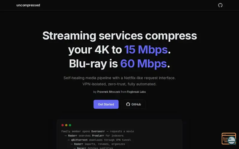 Screenshot of uncompressed