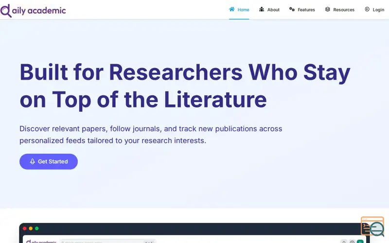 Screenshot of Daily Academic