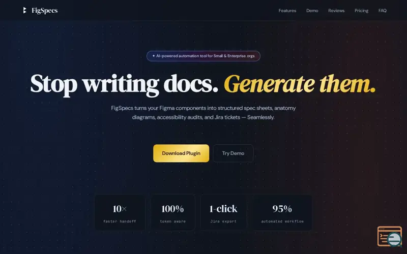 Screenshot of FigSpecs