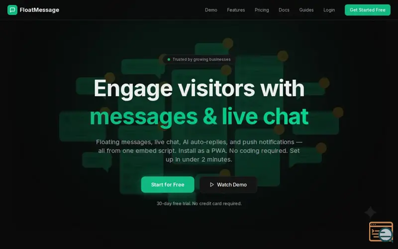 Screenshot of FloatMessage