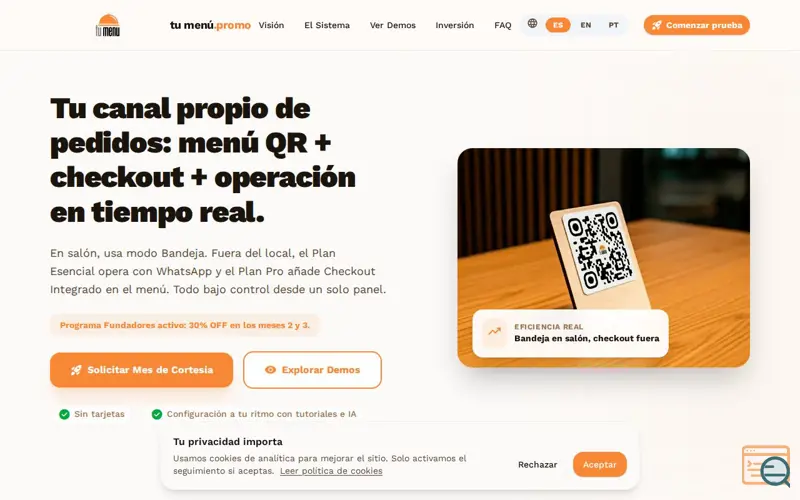 Screenshot of TuMenu