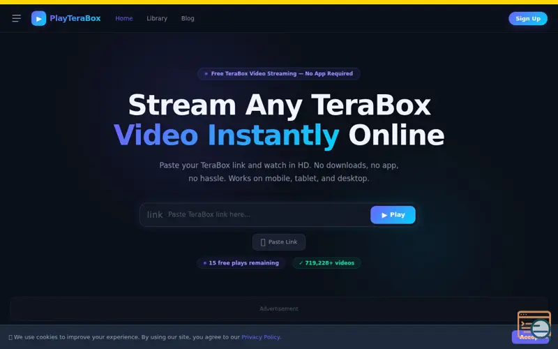 Screenshot of PlayTeraBox