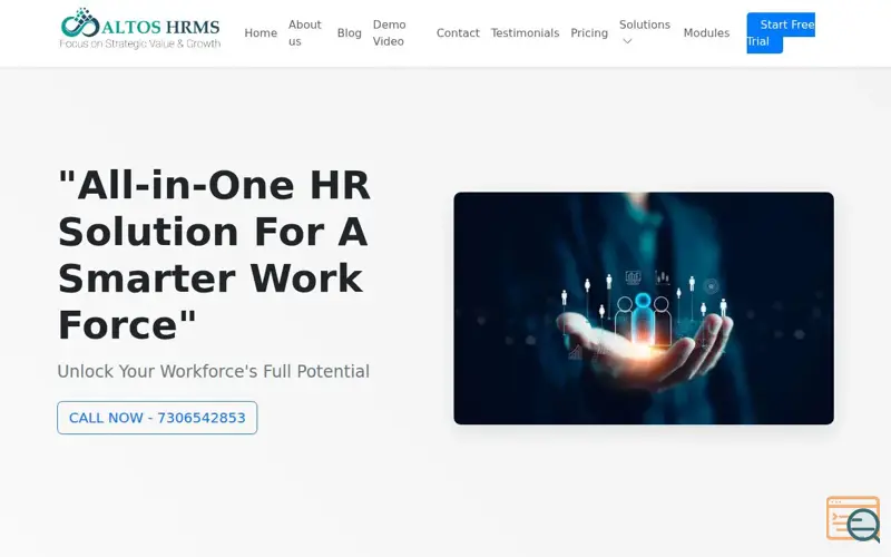 Screenshot of Altos HRMS