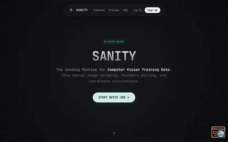 Screenshot of Sanity CV