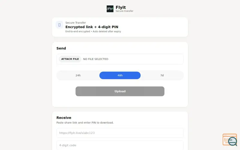 Screenshot of FlyIt