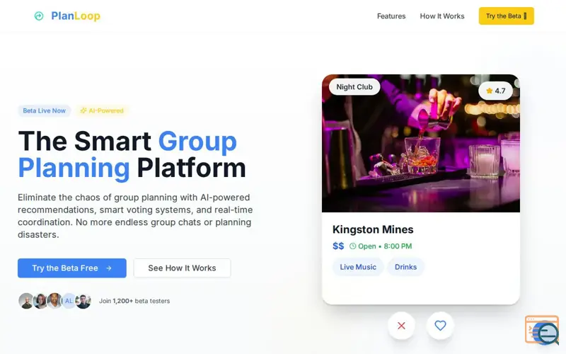 Screenshot of PlanLoop.io