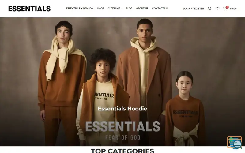Screenshot of Essentials Hoodie