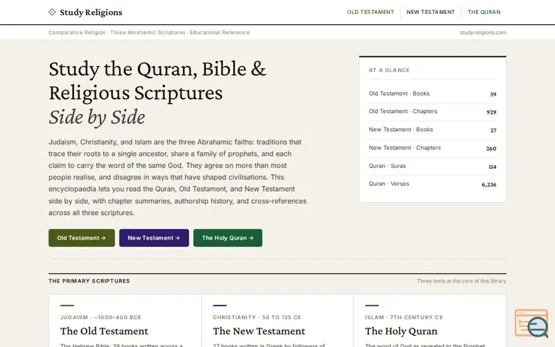 Screenshot of Study Religions