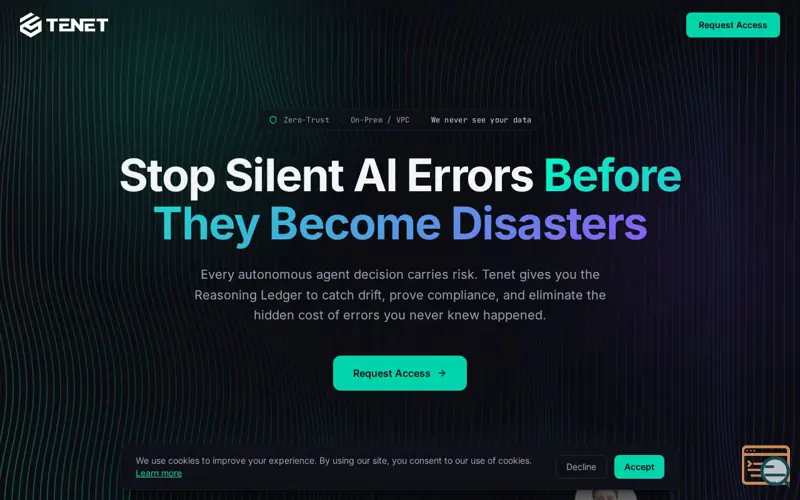 Screenshot of Tenet AI