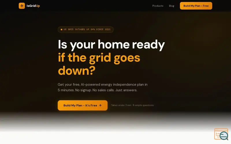 Screenshot of IsGridUp