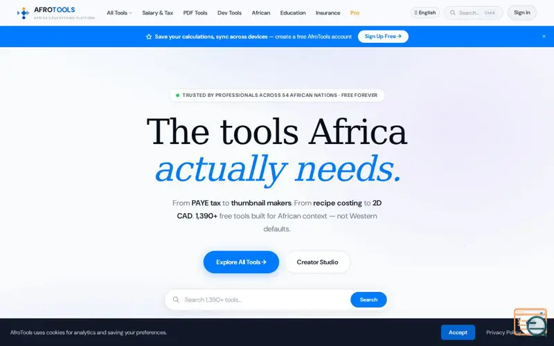 Screenshot of AfroTools
