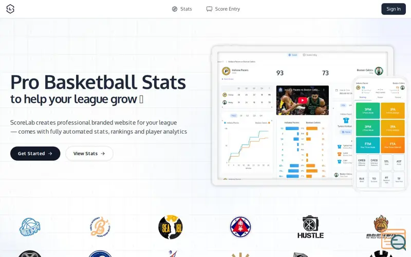 Screenshot of scorelab.tech