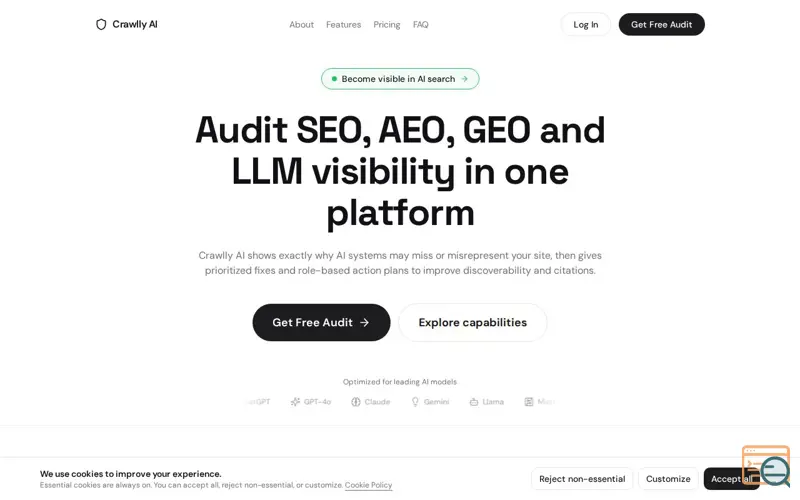 Screenshot of Crawlly AI