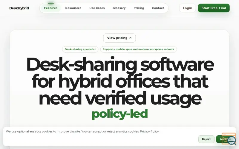 Screenshot of DeskHybrid