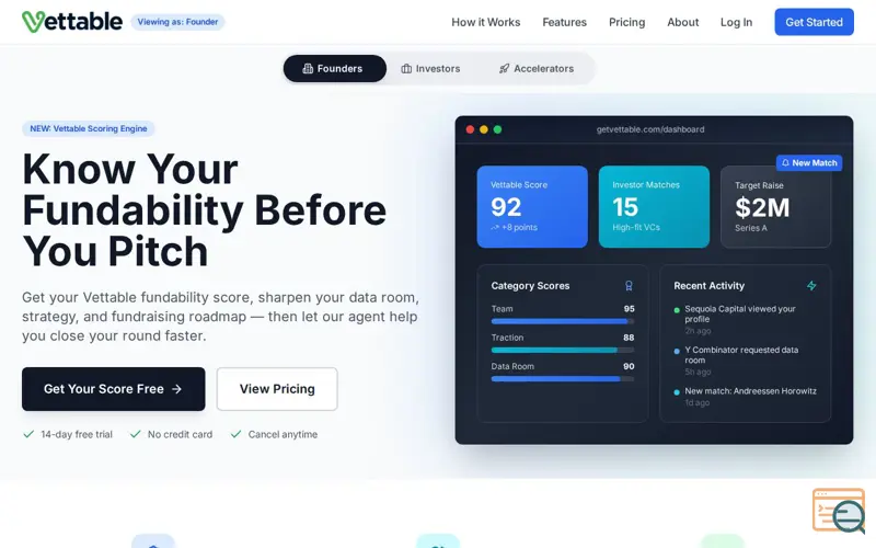 Screenshot of Vettable