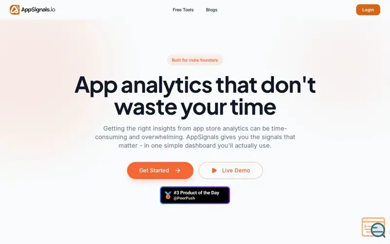 Screenshot of AppSignals