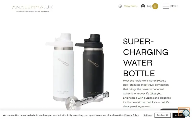 Screenshot of  SUPER-CHARGING WATER BOTTLE