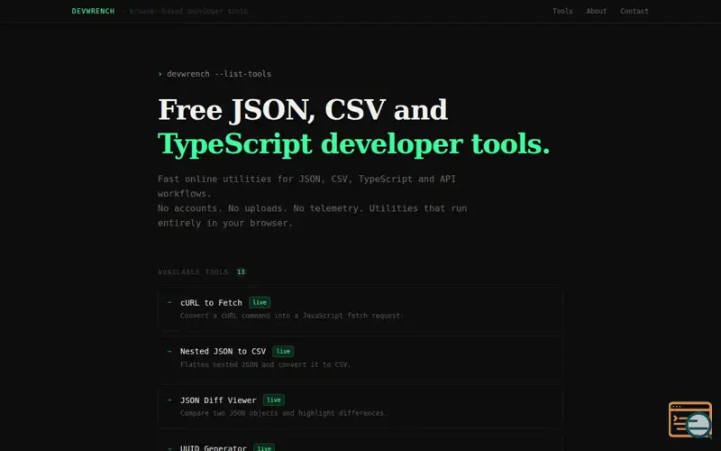 Screenshot of DevWrench